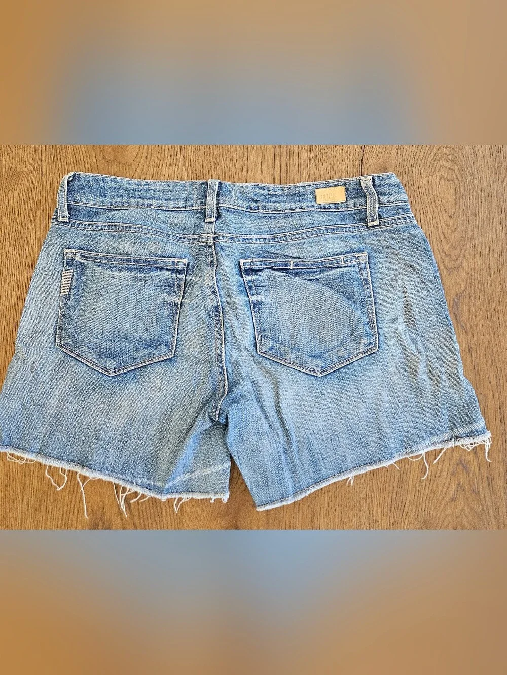 PAIGE Jimmy Jimmy Short Distressed Denim Shorts